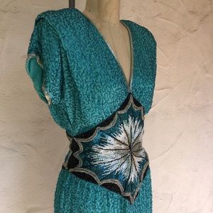 Vintage beaded Lillie Rubin dress